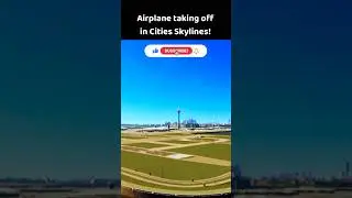 Airplane taking off in Cities Skylines! #shorts #citiesskylines #ps5
