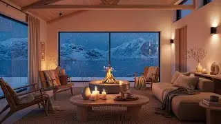Ultra-Realistic Cozy Winter Cabin 🌙 Japandi Interior | Cinematic Night Ambience