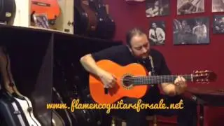 Jesús de Rosario plays the Ricardo Sanchis Carpio 1F Extra 2002 flamenco guitar for sale