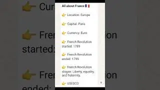 PPSC# FPSC #SPSC#GENERAL KNOWLEDGE forALL About FRANCE