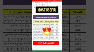 How to Remove Asterisks in Excel Easily - Quick and Simple Guide #exceltips #excelhacks #learnexcel