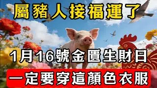 生肖豬必看！明天2026年1月16號，一定要記得穿這個顏色的衣服，菩薩保全家連旺20年，再倒楣也能逆天改命！#佛教 #佛家 #佛法 #佛學知識 #佛學智慧 #修心修行 #佛教文化 #禪悟人生#傳統文化