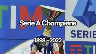 Serie A 1898 - 2022 ( List of Italian Football league First Tier Champions | Bar Chart Race)