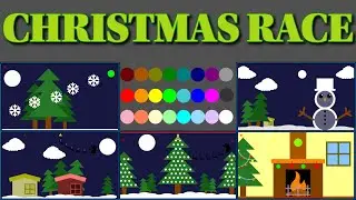 24 Marble Race EP. 5: Christmas Race (by Algodoo)