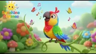 मैं तोता हरे रंग का  Main Tota Hare Rang Ka 🦜 Hindi Kids Rhyme Parrot Song for Children Sunshine Rh