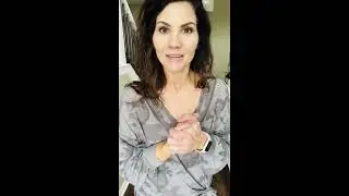 Gray Camo V-Neck Top Try-On