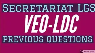Previous Questions LDC 2020