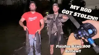 Something STOLE my ROD Catfishing !! (Piscifun Alijoz 400 Unboxing)