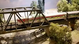 MODEL TRAINS HO Scale Vermont & Essex Layout Chasing CP Passenger Train