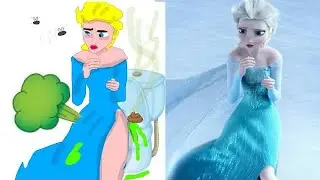 Холодное сердце 2 Эльза смешные мемы про рисование - Попробуй не засмеяться