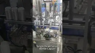Aluminum Can Single Head Servo Capping Machine, Best Bottle Capper Equipment #shorts #capper