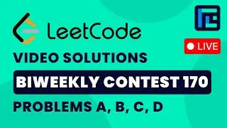 Leetcode Biweekly Contest 170 | Video Solutions - A to D | by Pradyumn | TLE Eliminators