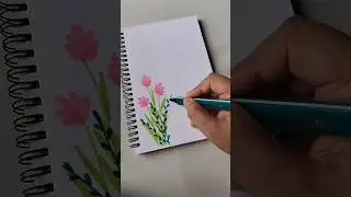 So Beautiful 🥰✨🩷 ll ARTS CORRIDOR ll #art #drawing #tulips #flowers #shorts #ytshorts