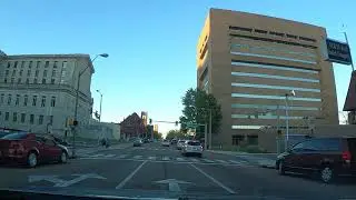 Downtown Memphis Tennessee driving.