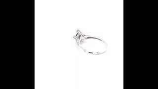 Natural Fancy Blue Diamond Ring 14K Solid White Gold Antique Ring Vintage Cocktail Estate Jewelry