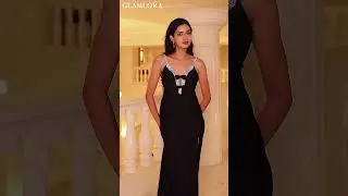 Glamlora Opulent Sheath V-Neck Bow Sweep Train Jersey Dress GLY25P0012