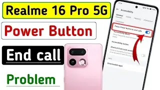 Realme 16 Pro 5g mobile power button end call settings !! Power button end call settings realme