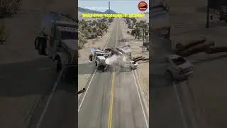 Realistic Highway Car Crashes | Cinematic BeamNG Drive Crash Simulation Shorts