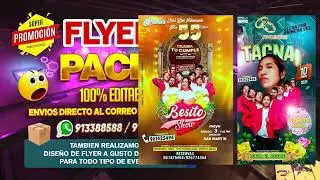 FLYERS EDITABLES PACK 6 CEL: 913 388 588