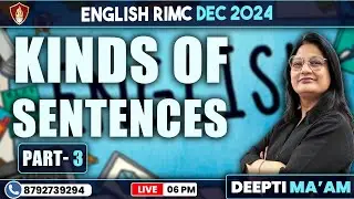 Kinds Of Sentences | Best RIMC Online Classes | Best RIMC Coaching | RIMC Dec 2024 | Online Classes