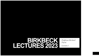 Birkbeck 2023:  Lecture 1: The Iranian Framework