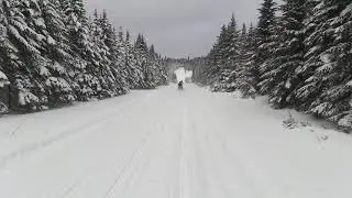Winter Wonderland Snowmobiling On Way To Big Intervale Fishing Lodge-Jan. 21, 2022