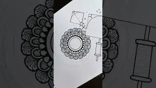 Makar Sankranti Drawing with Mandala art/Makar Sankranti #shorts #mandala #art #drawing #sankranthi