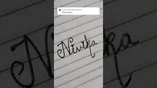 Nivika name in cursivewriting #shortsvideo#handwriting #learncursive #name #handwritingstyles