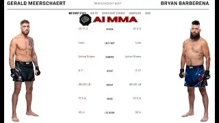 AI MMA Presents: UFC Fight Night 239 Bryan Barberena vs Bekzat Almakhan prediction