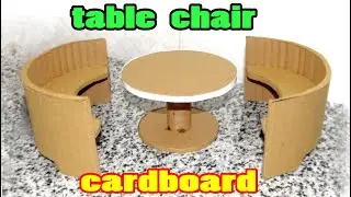 How to make small chairs and tables with cardboard/craft DIY