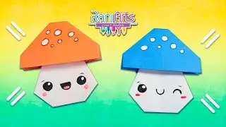 Hongo de Papel ORIGAMI - Paper Mushroom diy