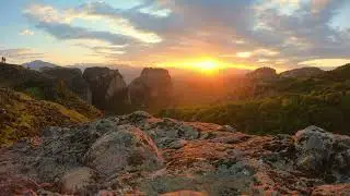 Sunset in Meteora