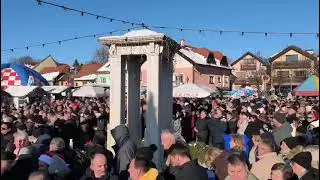 Kavaliri u Mariji Bistrici na dočeku u podne