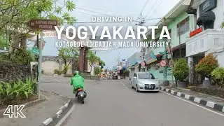 Driving from Kotagede to UGM - Rush Hour - Yogyakarta 4K