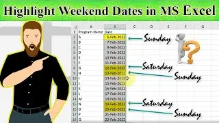 How to Highlight Weekend Dates in Excel? | Saturday Sunday Dates Highlights in Excel |