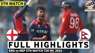 England vs Nepal World Cup 2026 5th Match Highlights 2026 | ENG vs NEP T20 Highlights#engvsnep#nepal