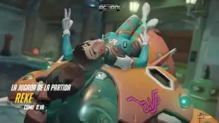 Overwatch POTG D.Va funny counter attack Vs Mei (King's Row )