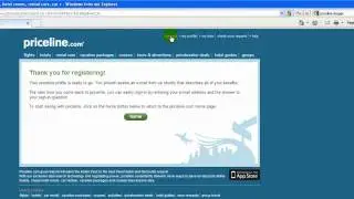 Priceline Part 1 - Registering with Priceline
