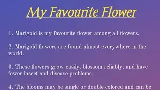 10 lines on My Favourite Flower||10 lines essay on my favourite flower||  @WritingClassesPro