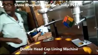 Double Head Wad Inserting Machine with Cap elevator, Cap Lining Machine