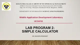 Mobile Application Development Lab 2 |Simple Calculator Part 1| UI Design