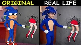 Amy Rose is stuck in the wall! Please Help Her | The Sonic Tapes Animation | Original vs Plush Toys