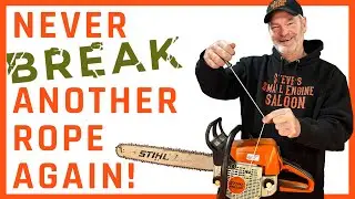 Как установить трос стартера UNBREAKABLE Diamond Cord на вашу бензопилу!
