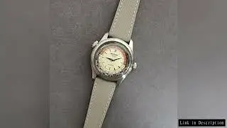 PIERRE PAULIN Men Pilot Watch 38.5mm Manual Winding Mechanical Wristwatch Classic 50M Waterproof KM