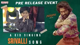 Srivalli Song Cutest Performance Ever | Pushpa Pre-Release Event Live | Allu Arjun,Rashmika | DSP
