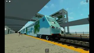 (Tri-Rail Ro-Scale Simulator) Tri- Rail stopping at Cypress Creek Station, FL