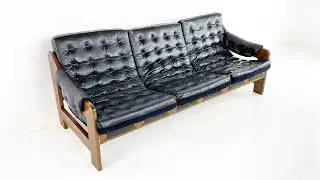 Percival Lafer Style Mid Century Tufted Sofa