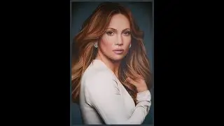 Artist Steve Nunez paints Jennifer Lopez on canvas
