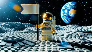 Cinematic LEGO Stop-Motion Adventure | ASMR Silent Lunar Trip 🌕