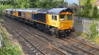Class 66 | 66309 &lsquo;Charley Wallace&rsquo; + 66728 &lsquo;Institution Of Rail Operators&rsquo; | GBRf